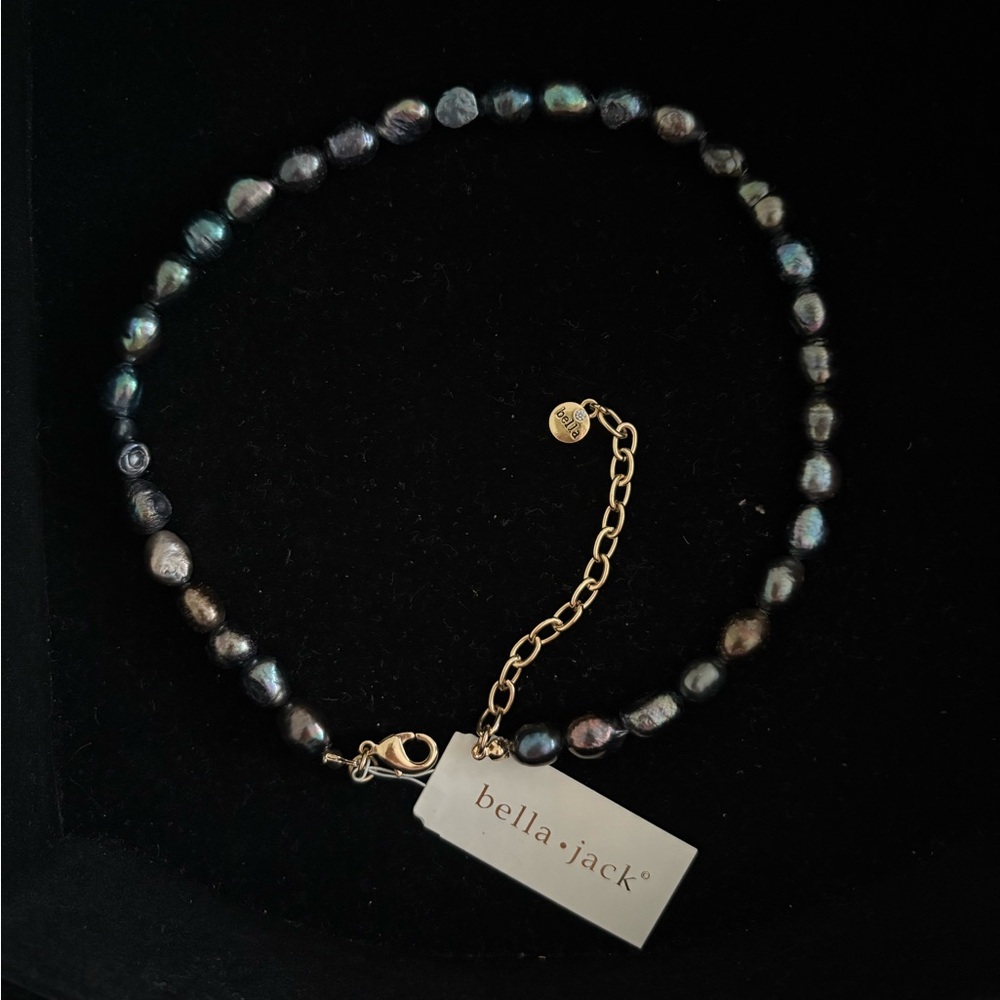 Iridescent Black Pearl Necklace